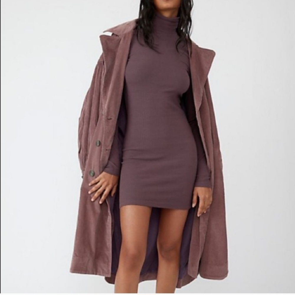Free People Beach Turtleneck Mini Dress - XSmall & Eggplant colored